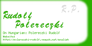 rudolf polereczki business card